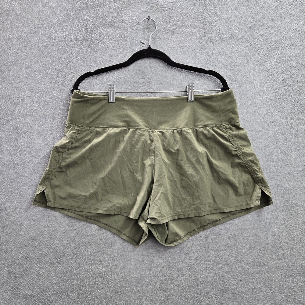 5.11 Tactical Women Activewear Shorts L Olive Gorpcore Zipper 3" Inseam
